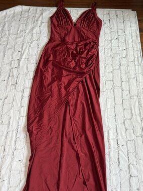 Maroon gown